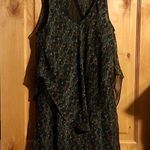 THEYSKENS’ THEORY Darwi Green Multi Silk Blend Tiered Tunic Mini Dress EUC S Photo 0
