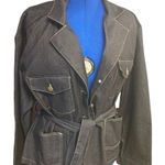 GOLD FLAOA, women’s stretch,‎ Jean Jacket, Size 24, Dark Denim, Plus Size, Black Photo 0