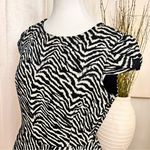 Carolina Herrera Wool Blend Zebra Print Cocktail Dress Size 8 Photo 2