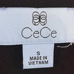 CeCe Blouse Womens Size S Black Beaded Sleeve 3/4 Sleeve Elegant Chic Photo 3