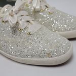 Keds X Kate Spade NY Women's Triple Glitter Silver Cream Lace Up Sneakers Shoe Photo 9