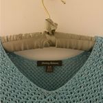 Tommy Bahama sweater/coverup turquoise with shimmer throughout size S Photo 2