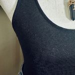 ZARA  Woman Basics Collection Black Shimmery Metallic One Piece Tank Bodysuit Photo 2