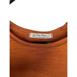 Free People  We The Free Orange Ruched Sleeve Long Sleeve Shirt Photo 2