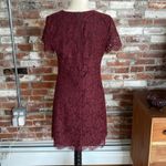 Madewell  Floral Lace Shift Dress 4 Scallop Red Short Mini Formal Cocktail Dress Photo 4