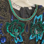 Scala Vintage‎ Beaded Silk Shirt Photo 2