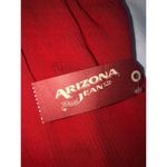 Arizona Jeans Embroidered Top Size M Red Sleeveless Ties Tassels Gauze Boho Size M Photo 8