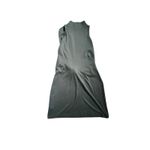 Vince Black Mock Neck Knot Pima Cotton Sleeveless Sheath Dress M Medium Photo 5