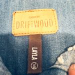 Driftwood  Layla Classic Fit Embroidered Denim Shirt Women's Medium Blue Cotton Photo 1