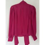 Worthington  XS Fuchsia Pink Womans Dress Tie Back Blouse Top Photo 2