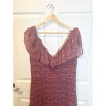 Loft  Floral Flounce Tie Back Maxi Dress Lined Flowy Lightweight Cottage Western Photo 5