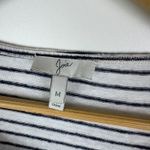 Joie 100% Linen Striped Tie Cuff Top Medium Coastal Nautical Lightweight Resort Photo 4