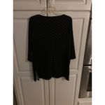Alfani Womens PXL Black White Polka Dot 3/4 Sleeve Top Photo 2