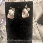 Premier Designs  Boho Hammered Silver Layered Pearl Dangle Earrings Photo 1