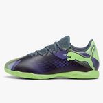 Puma  Future 7 Indoor Soccer Shoes Size 8.5 Gray Skies Elektro Purple Photo 1