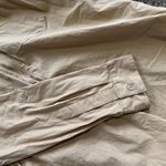 Michael Kors Women's  Tan Khaki Half Zip-Up Shirt, Size Medium, Button Sleeves Photo 7