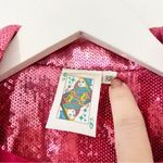 Queen of Sparkles Butterfly Pink Sequin Blazer Size XS Photo 2