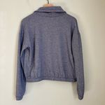 Bandier Wesley Striped Pullover Half-Zip Sweatshirt Small Blue White Athleisure Photo 1