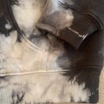 Warm NWT Tie Dye Hoodie Sweatshirt Black & Grey w Rainbow Drawstring Oversized Photo 3