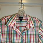 Westbound  Multicolor Plaid Print 3/4 Sleeve Button Up Blouse 16 Photo 2