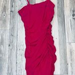 Forever 21 NWT Rhinestone Ruched Mini Dress sz Large shocking pink Photo 17