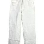 ZARA NWOT High Rise Straight Leg Faux Cut Out Thong Jeans 5Pocket 6 White # 3430 Photo 10