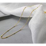 Sterling Silver Dainty Gold Plated 925  Beaded Choker Photo 2