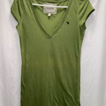 Abercrombie & Fitch Vintage Y2K 2000’s Green V-Neck Short Sleeve Top Size Large Photo 0