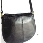 Fossil NEW  Black CALF HAIR LEATHER HANDBAG Western Snap Flap Crossbody Purse Photo 2