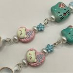 Handmade  Playful Teacup & Animal Bead Dangle Earrings Photo 2