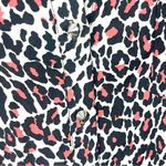 ZARA Woman Animal Print Spike Button Long Tab Sleeves Button Top, Size Large Photo 6