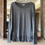 The Comfy  Long Sleeve Gray Top Crewneck Long Shirt Womens Medium Photo 2
