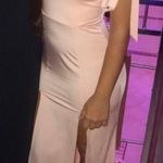 Petal pink double slit prom dress Photo 1