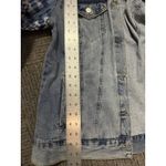 Kensie Jeans Vintage Luxe Jean Jacket Sleeve Quilted Sleeves Size Small Western Blue Photo 5