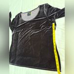 Lysse  Dark Eggplant Velvet Women's Blouse Photo 4