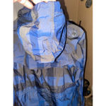 Burberry Women's Brit Plaid Jacket Size 10 Blue Gray Photo 11