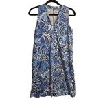 Lilly Pulitzer  Emile Dress Iris Blue Zanzibar Zoo Sleeveless V-Neck Floral S Photo 1