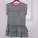 William Rast  Gray Peplum Ruffle Top Photo 2
