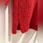 Eileen Fisher  Red V-Neck Knit Sweater Cotton & Silk Size L Photo 2