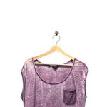 Guess Y2K Slouchy Burnout Rhinestone Pocket Tee Shirt Purple Size S Casual Cute Photo 5