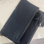 Gi Gi New York Navy leather python embossed clutch Rachel Zoe Box of Style Photo 7