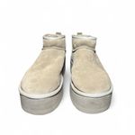 UGG  Classic Ultra Mini Platform Booties Women’s 11 Gray Suede Sheepskin 1135092 Photo 2