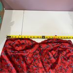 Eloquii  Red Floral Satin Lace Camisole Tank Top Photo 6