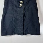 Free People Navy Button-Up Mini Skirt Photo 1
