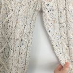 st. john's bay Vintage Womens M Beige Marled Cable Knit Thick Sweater Fisherman Photo 11