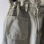 Fate Women's‎ 100% Cotton Olive Green Paperbag Jeans Medium Green Photo 4