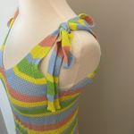 Topshop  stripe pointelle midi dress in multi Photo 4