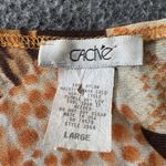 Cache Vintage  Babydoll Blouse Top Shirt Size Large Animal Print Y2K Photo 2