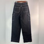 Wild Fable 0 26x30 High Rise Baggy Dark Black 6-Pocket Cargo Jeans Photo 4