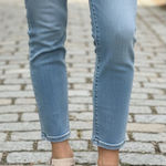 Kenneth Cole Judd Tan Suede T-Strap Demi Wedge Back Zip Buckle Sandals Shoes 8 Photo 0